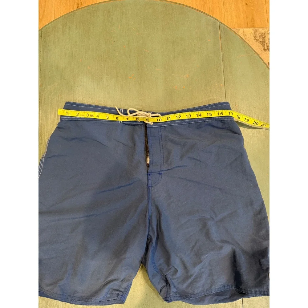 Y2K Quiksilver Mens Blue Board Shorts Size 34 Lace Up Surf Swim Trunks 0101242